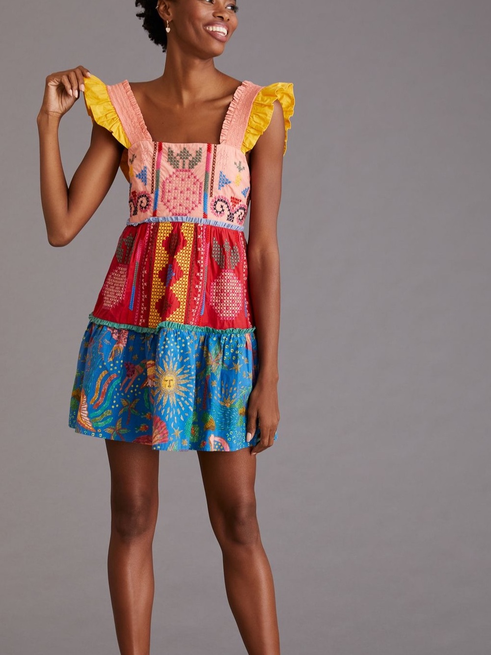 FARM Rio Colorblocked Mini Dress - Picture 6 of 11